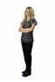 Unisex Black Love Patterned Veterinary Doctor Nurse Surgical Scrubs Uniform Set - 2