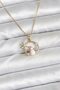 316L Steel Chain Gold Zircon Stone Christmas Themed Women's Necklace