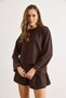 Women's Brown Staple Detailed Winter Thessaloniki Blouse Blz-19003180 - 5