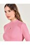 Women Pink High Neck T-Shirt - 4