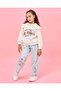 Girls Beige Lace Embellished Sweatshirt - 2