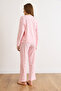 Women's Pink Heart 100% Cotton Long Sleeve Pajama Set PJM-00000024 - 4