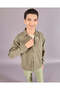 Senior Boys Beige And Olive Shirt With T-Shirt (2 Piece) - 7