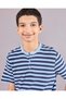 Senior Boys Blue Striped Polo Shirt - 4