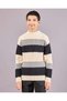 Senior Boys Cream And Black Crew Neck Sweatshirt