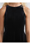 Halter Neck A-Line Velvet Mini Dress - 4