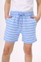 Boy's Striped Elastic Waist Pocketed Slit Shorts - 2