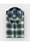 Regular Fit Winter Long Sleeve Button-Up Collar Plaid Multi-Color Shirt 3870Y