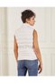 Women Ivory Sleeveless Puffer Jacket - 3