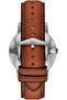 Minimalist Three-Hand Brown Leather Watch - 2
