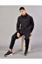 Men Black Hooded Sweatshirt - 2