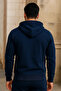 Men's Winter Pocketed Blue Oversized Sweatshirt - 6