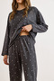 Women's Smoked Heart 100% Cotton Long Sleeve Pajama Set Pjm-00000024 - 5