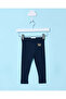 Infant Girls Navy Butterfly Trim Leggings