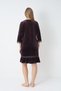 Women's Cotton Velvet Zippered Winter Dress / Coffee 3716 - 8