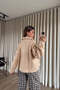Powder Pink Zippered Braided Hair Sweater - 7