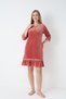 Women's Cotton Velvet Zippered Winter Dress / Tile 3716 - 5