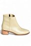 V518971109 Beige Low Heel Women's Boots - 4