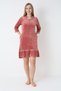 Women's Cotton Velvet Zippered Winter Dress / Tile 3717 - 3