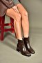 V518971109 Brown Low Heel Women's Boots