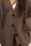 Women's Oversized Pocket Buttoned V-Neck Knitwear Cardigan - 3