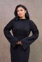 Black Knitwear Dress - 4