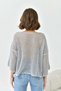 Women's Boat Neck Knit Detail Oversized Knitwear Sweater - 6