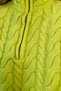 Lemon Yellow Zippered Turtleneck Tirko Sweater with Braided Hair Detail - 3