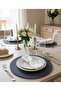 Gray Round Model Flat Jute American Serving Plate (Supla) – 6 Pieces