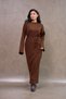 Brown Knitwear Dress