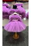 Children's Evening Dress with Glittery Bow, Suitable for 1-5 Years Old.