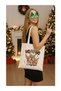 O Ho Ho Reindeer Family Printed New Year Cloth Bag