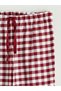 Mg Trenden Red Plaid Women's Pajama Bottoms with Elastic Waist - 6