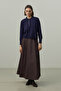 Long Sleeve Polo Neck Knitwear Navy Blue