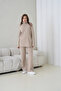 Women's Turtleneck Sweater Pants Two-Piece Knitwear Set - 5
