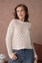 Women's Crew Neck Knit Detail Knitwear Sweater - 3