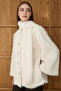 Women's Stone Plush Shawl Collar Oversized Cardigan - 5