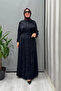 فستان كوبرا حريري أسود 5012