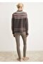 Jacquard Round Neck Sweater - 4