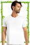 قميص داخلي رجالي من الخيزران بأكمام قصيرة ورقبة على شكل حرف V (Q-En 603)