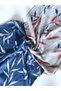Leaf Pattern Striped Multi-Colored Cotton Shawl