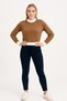 Women's Crew Neck Ribbed and Striped Detail Crop Knitwear Short Sweater - 4