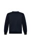 Yansı Basic Bisiklet Yaka Unisex Sweatshirt Füme - 2