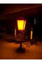 Street Lamp Themed Christmas Led Candle Holder (30 cm Height - Led Candle Included) - 4