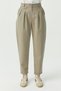 Women's Pleated Fabric Trousers - 8