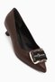 Judita Brown Buckle Women's Heeled Shoes