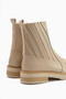 Lena Beige Women's Boots with Rubber Detail - 3