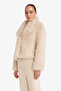 Ecru Women's Coat F2606Ax/Er128 - 5