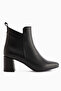 Julia Genuine Leather Black Heeled Women's Boots - 5