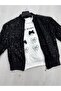 Sequined Zippered Sequined Jacket for Girls - 2